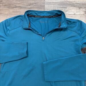 Under Armour Coldgear Blue & Grey Mens Large Lightweight Activewear Top‎
